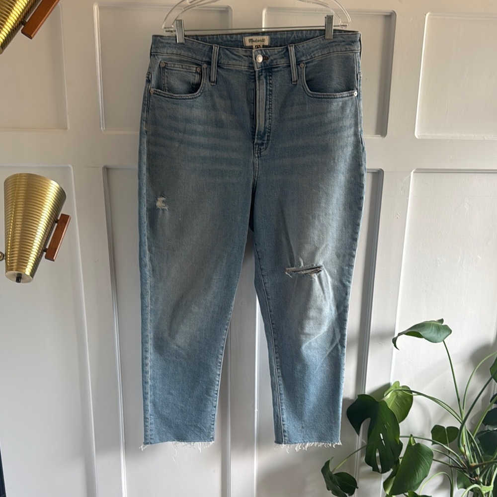 Madewell The Curvy Perfect Vintage Jeans with Distressed Details